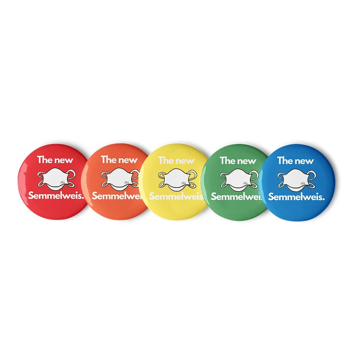 The New Semmelweis buttons (rainbow) product image (1)