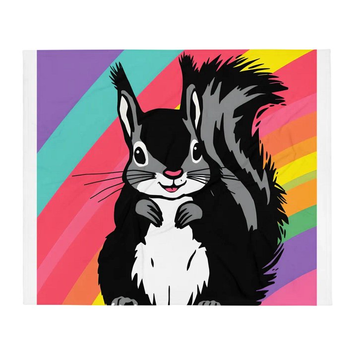 Rainbow Squirrel Throw Blanket product image (1)