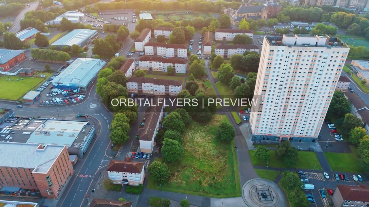 Glasgow Aerial Long 03 | 4K + HD Stock Footage product image (1)