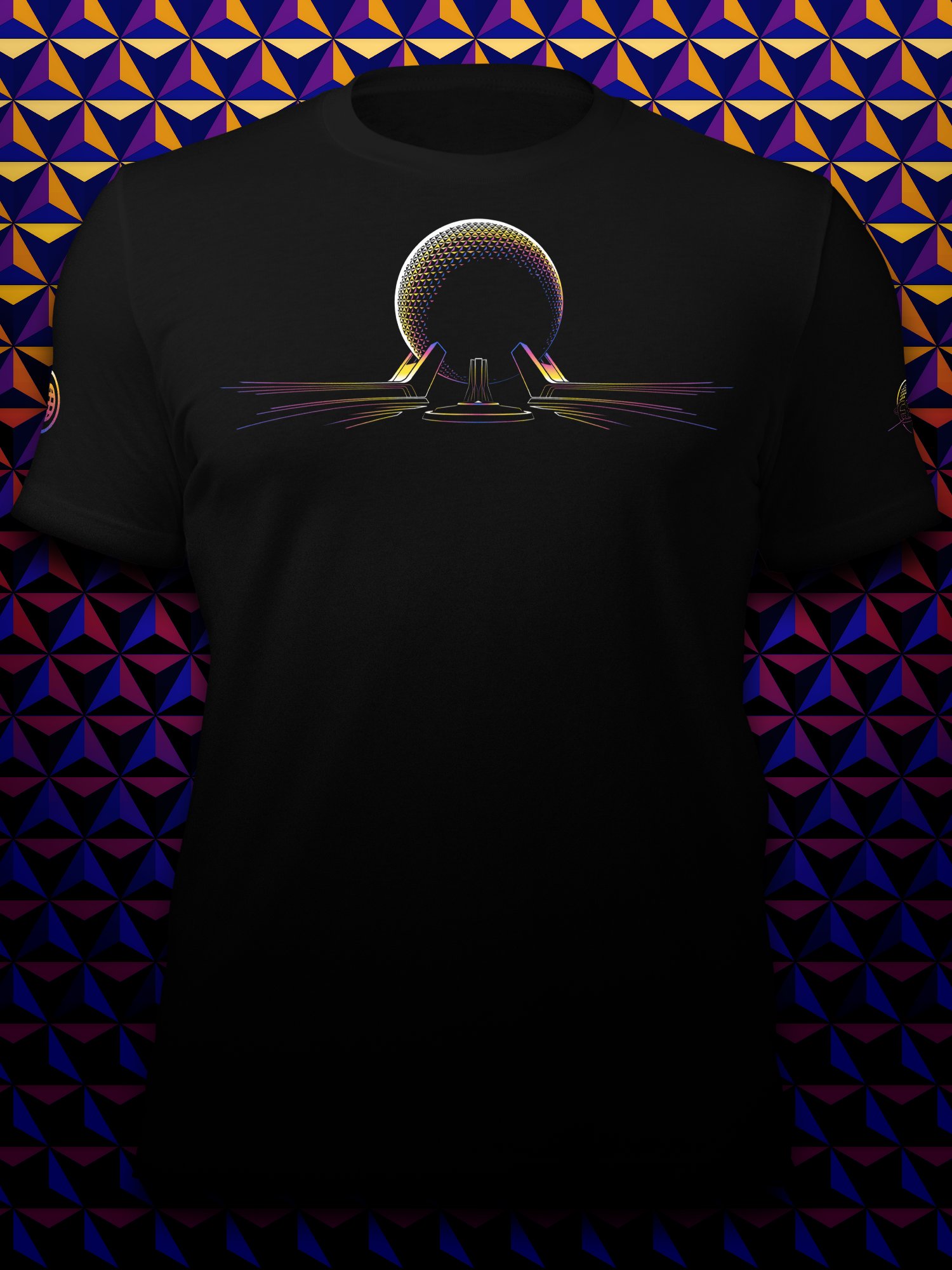SPACESHIP EARTH Line Art Unisex T-shirt product image (1)