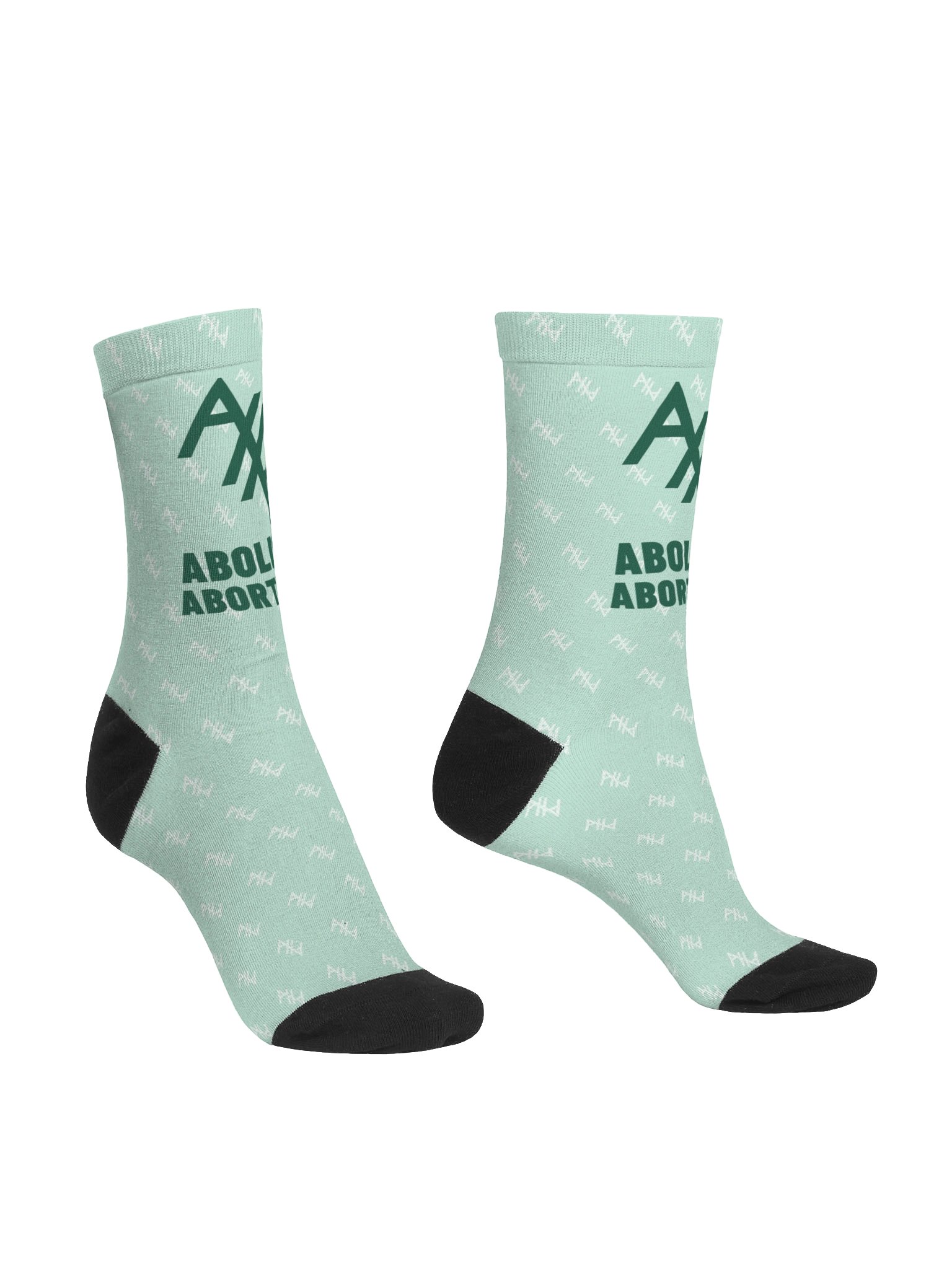 Abolish Abortion Crew Socks - Mint & White product image (3)