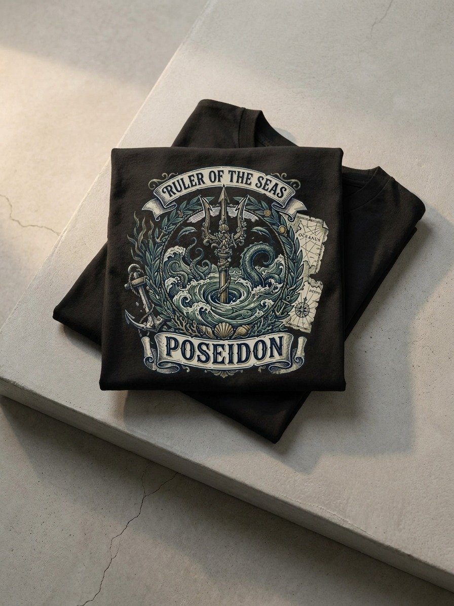 Poseidon – Ruler of the Seas Vintage T-Shirt product image (1)