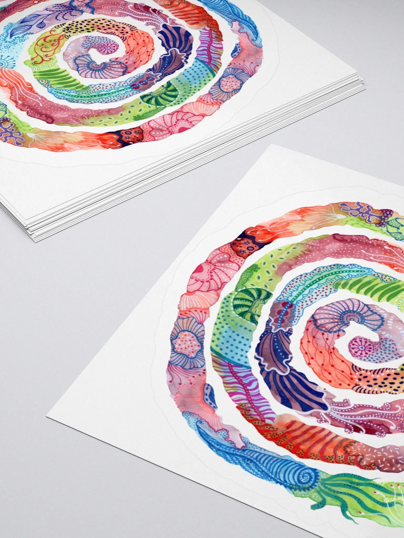 Spiral Doodles Kiss Cut Stickers product image (12)