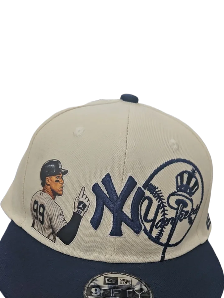 Aaron Judge Heritage Logo Custom Yankees Hat – Cream/Navy product image (1)