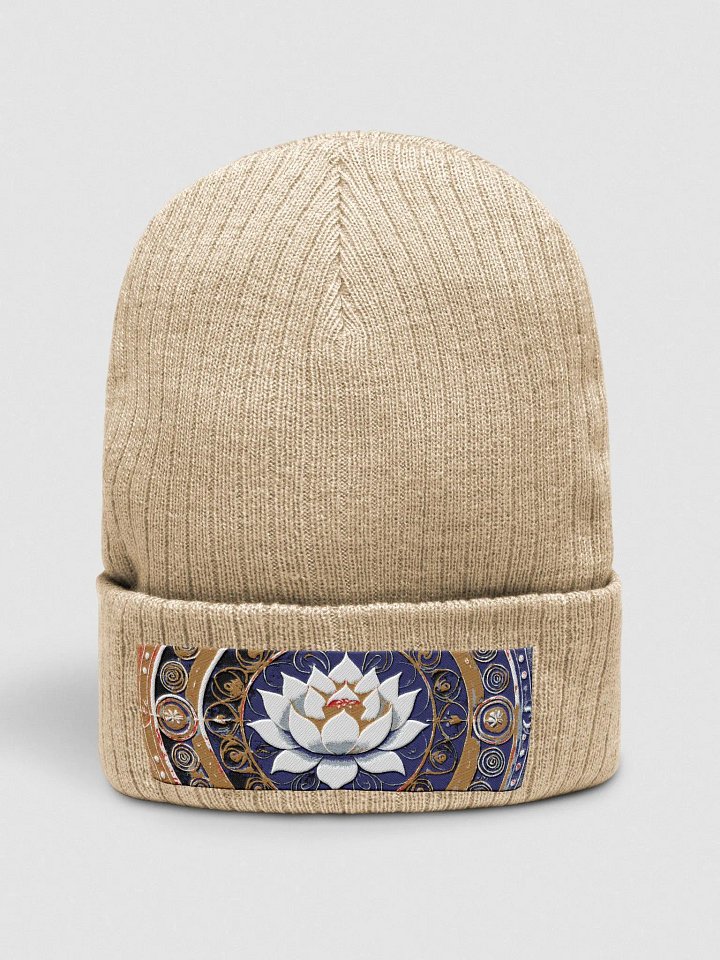 Lotus Mandala Ribbed Beanie product image (6)