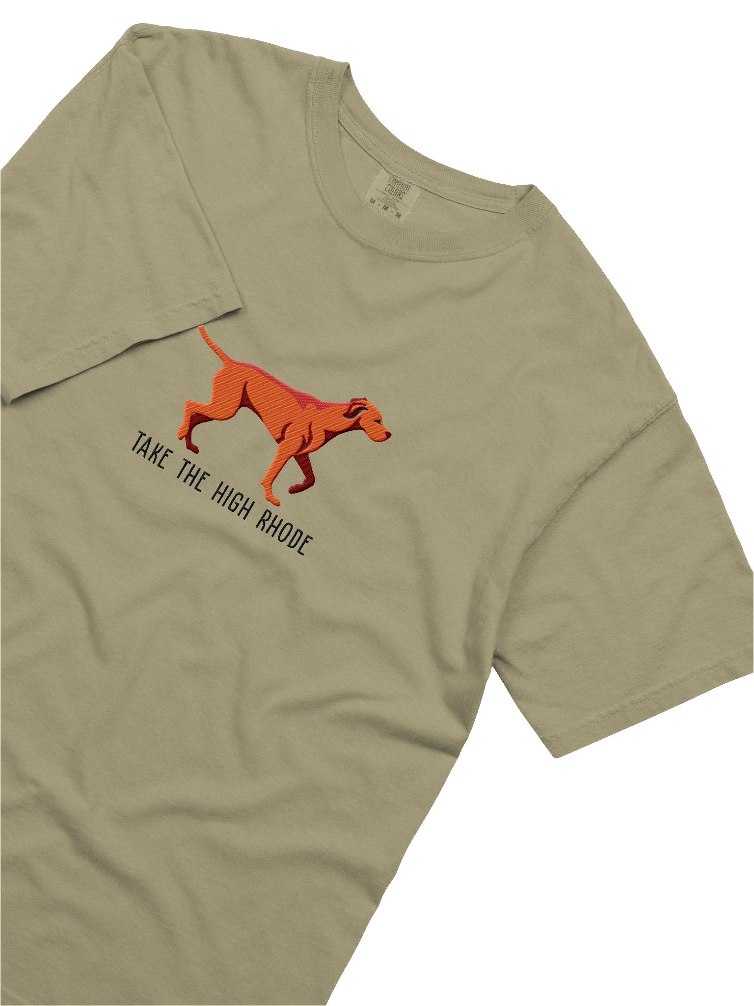 Take the High Rhode T-Shirt(Embroidered) of a Rhodesian Ridgeback(Red) product image (8)