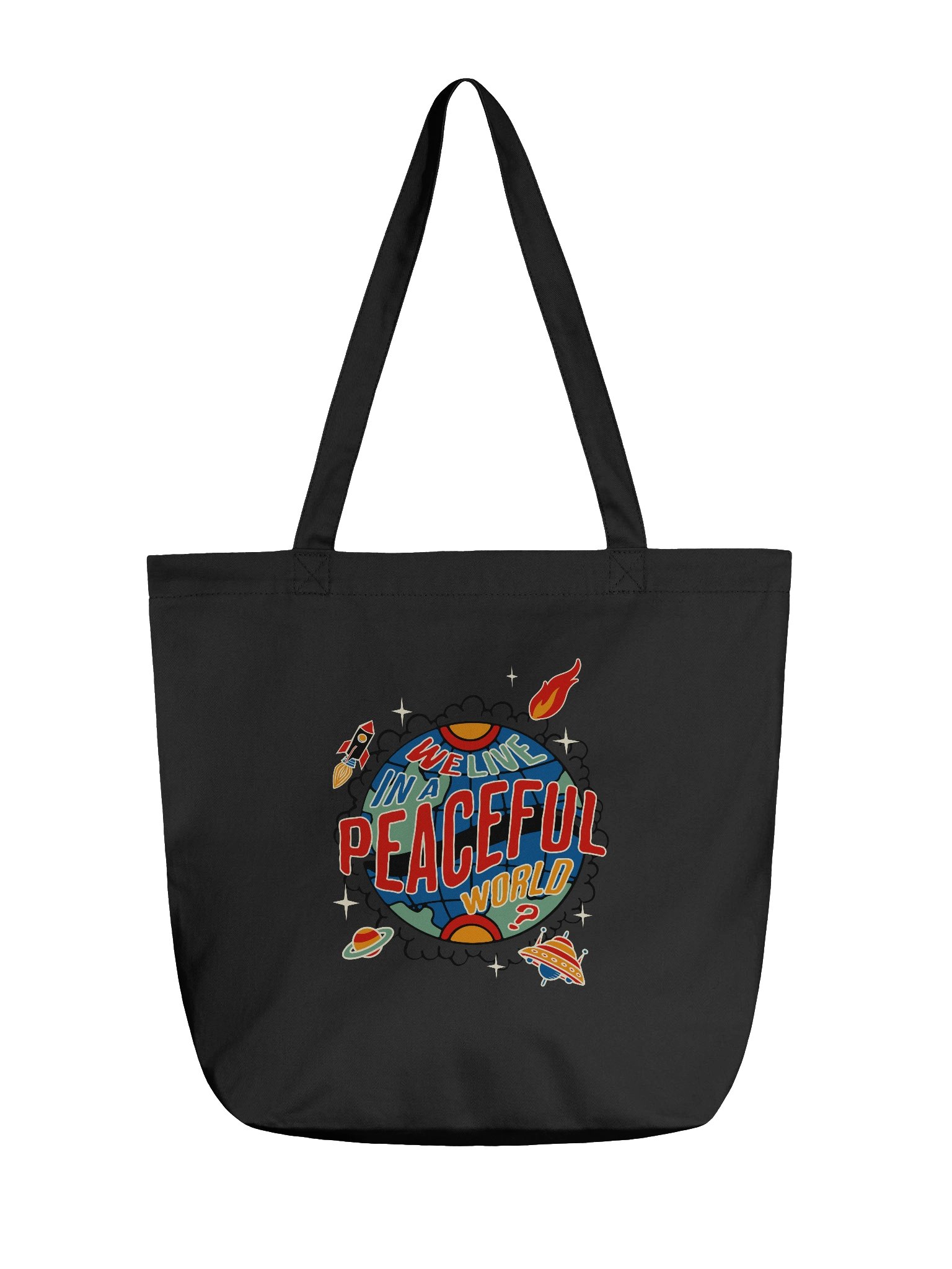 Modern Eco-Friendly Tote Bag for a Peaceful World product image (1)