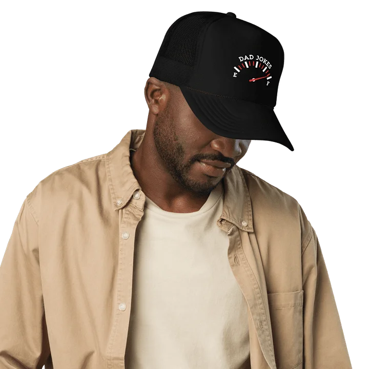 Dad Jokes Trucker Hat – Full Tank Funny Embroidered Cap product image (2)