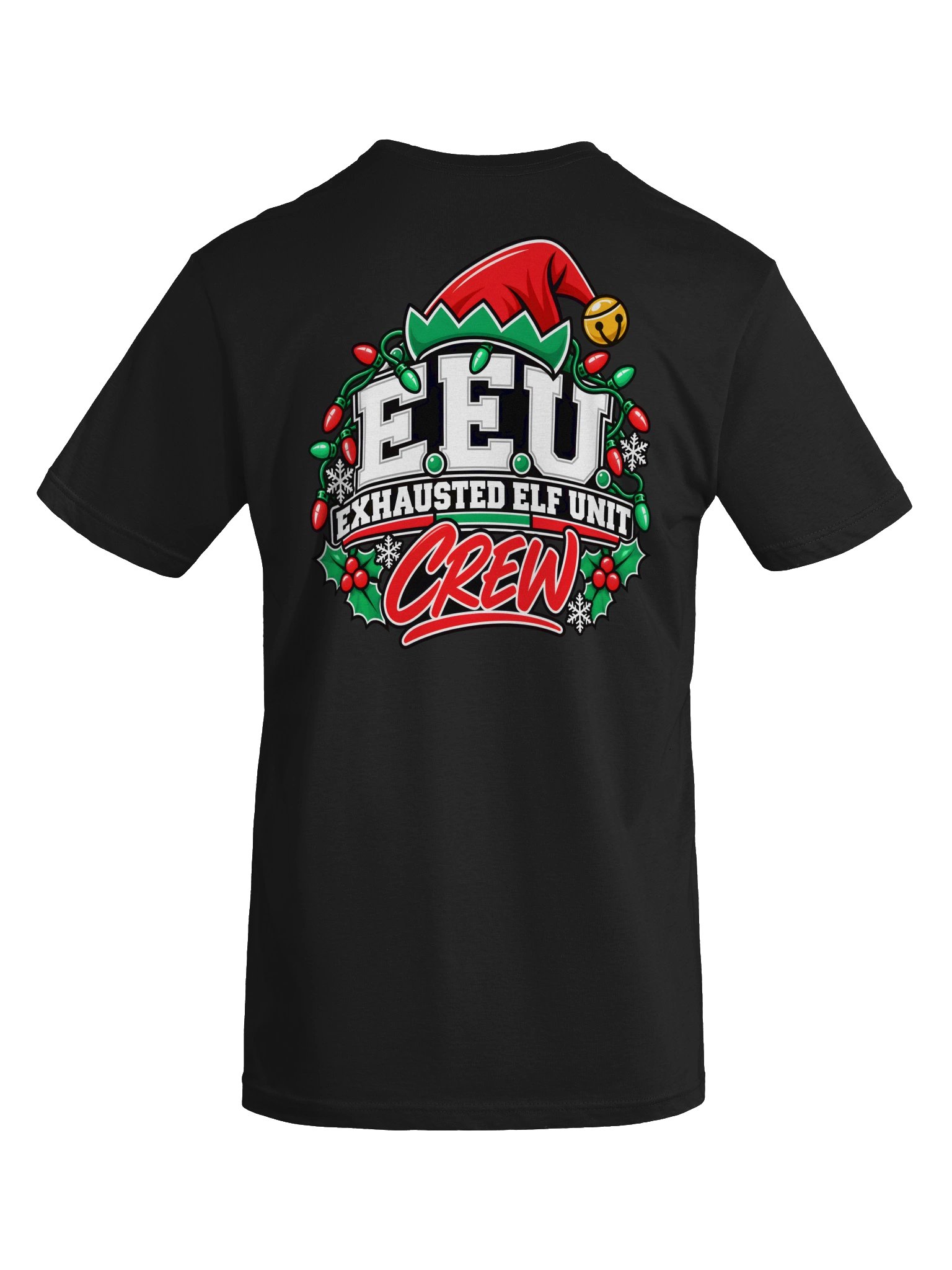 Exhausted Elf Unit Crew Men's Tee | Black product image (7)