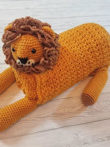 Crochet Lion Baby Blanket Pattern - 3in1 Toy, Stroller Blanket PDF - Crafting Happiness product image (3)