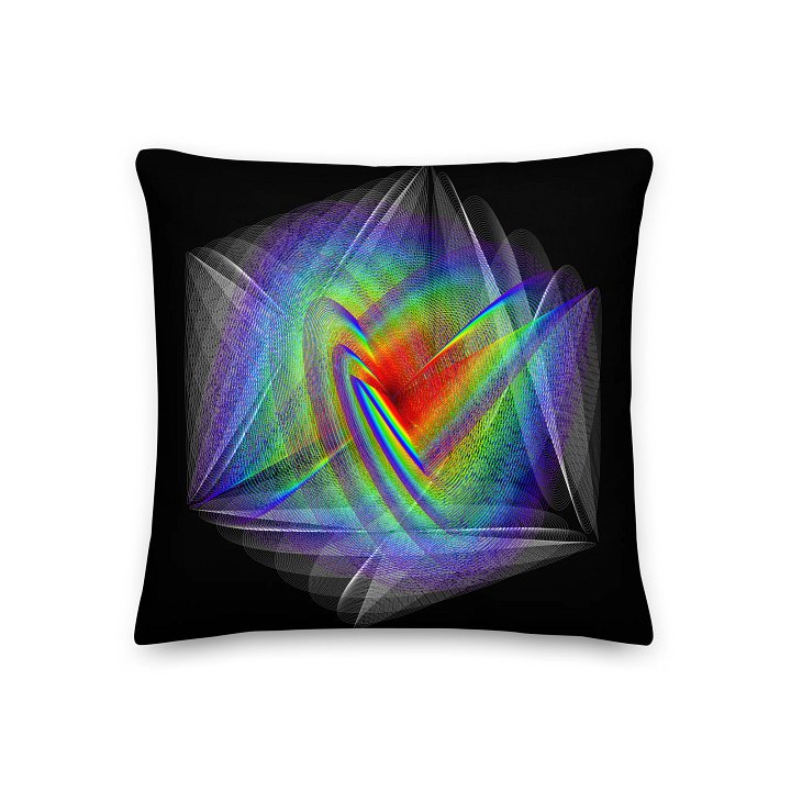 Cubed Oscillations - Lissajous Figures Mathematical Art Pillow product image (2)
