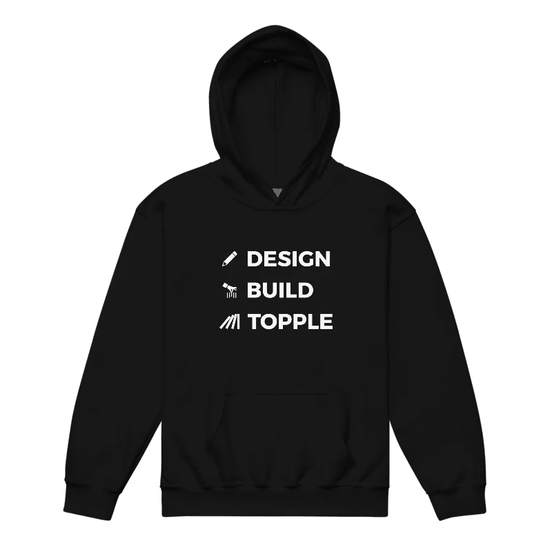 "DESIGN BUILD TOPPLE" Hoodie (Youth) product image (2)