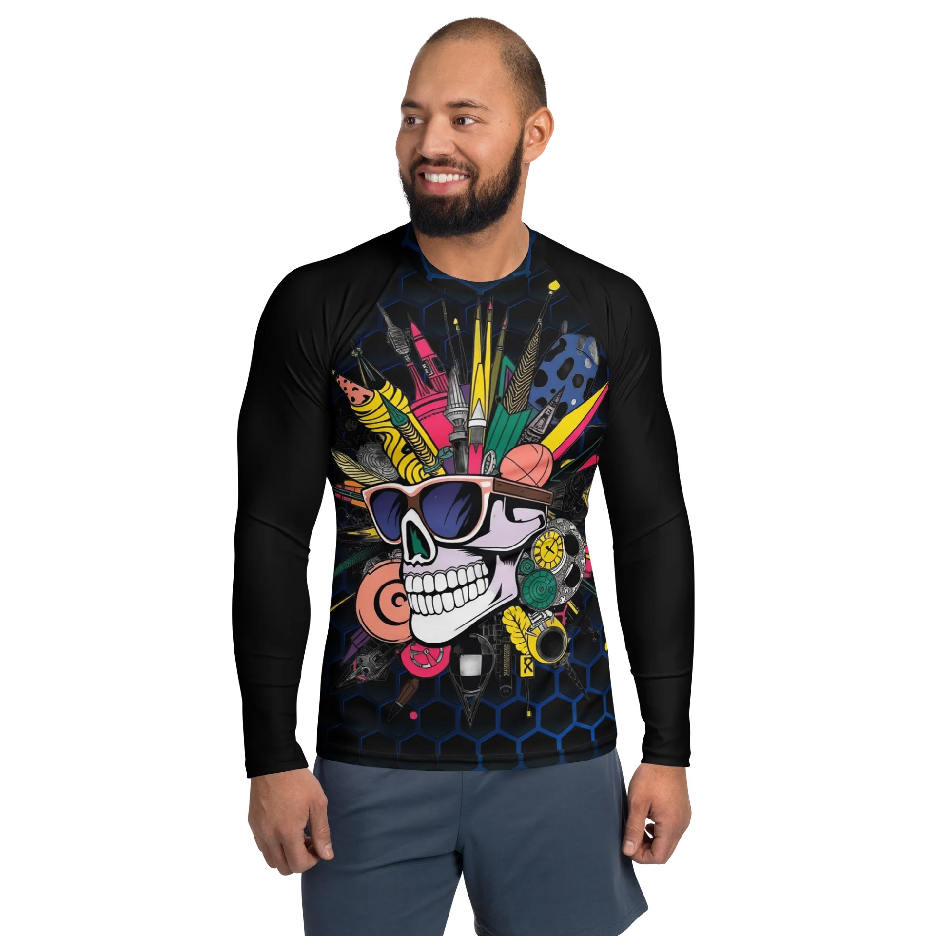 Spectra Skull Men's Rash Guard product image (1)