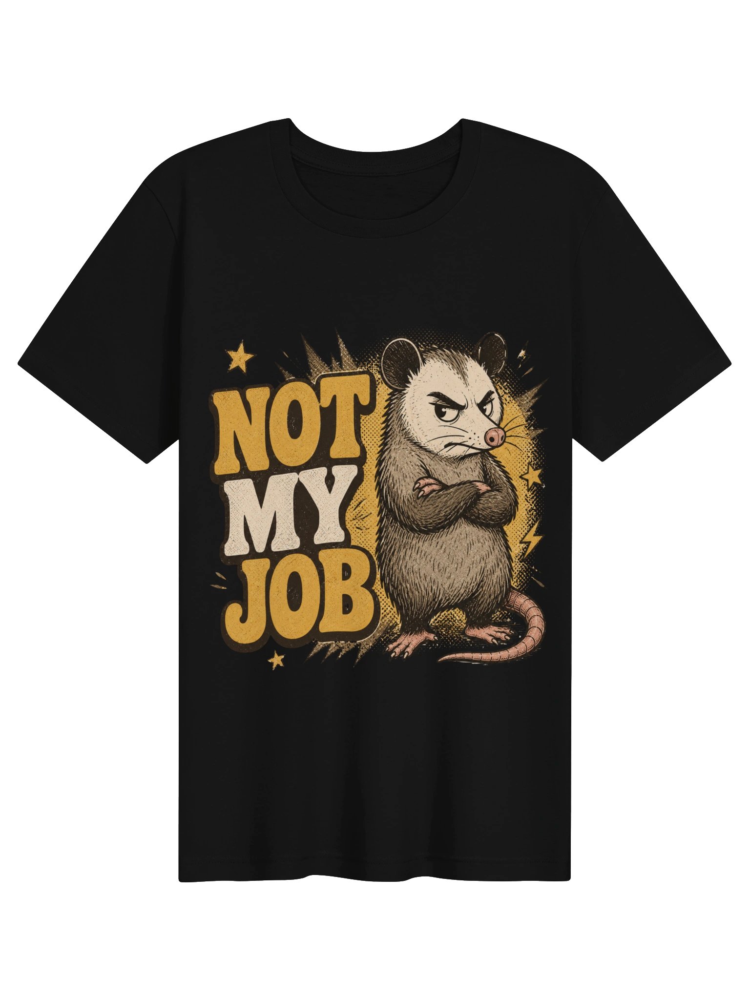 Not My Job — Grumpy Possum Work Tee product image (4)