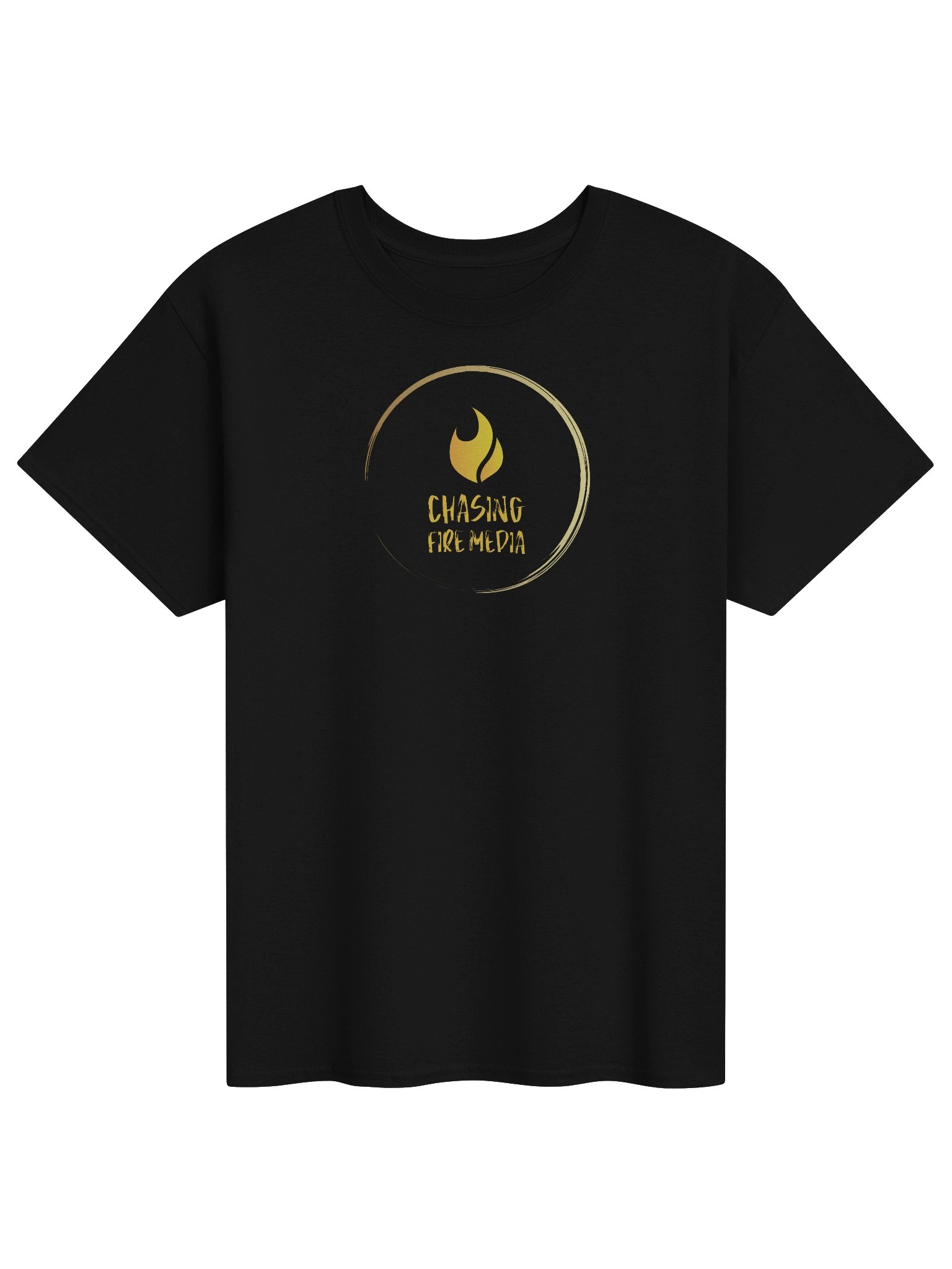 Chasing Fire Media Gold Flame Logo Tee product image (5)