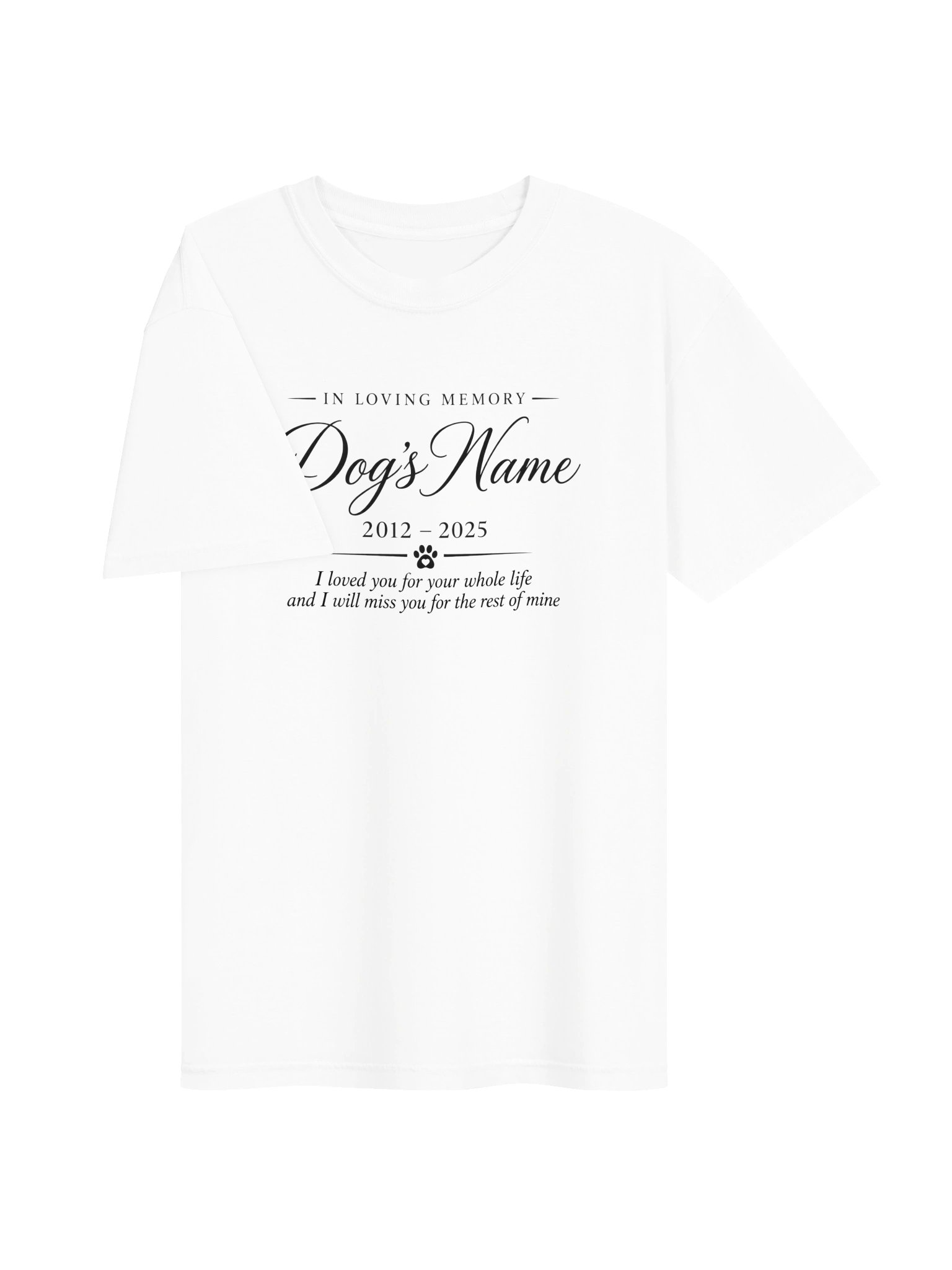 Personalized In Loving Memory Dog Memorial Tee product image (52)
