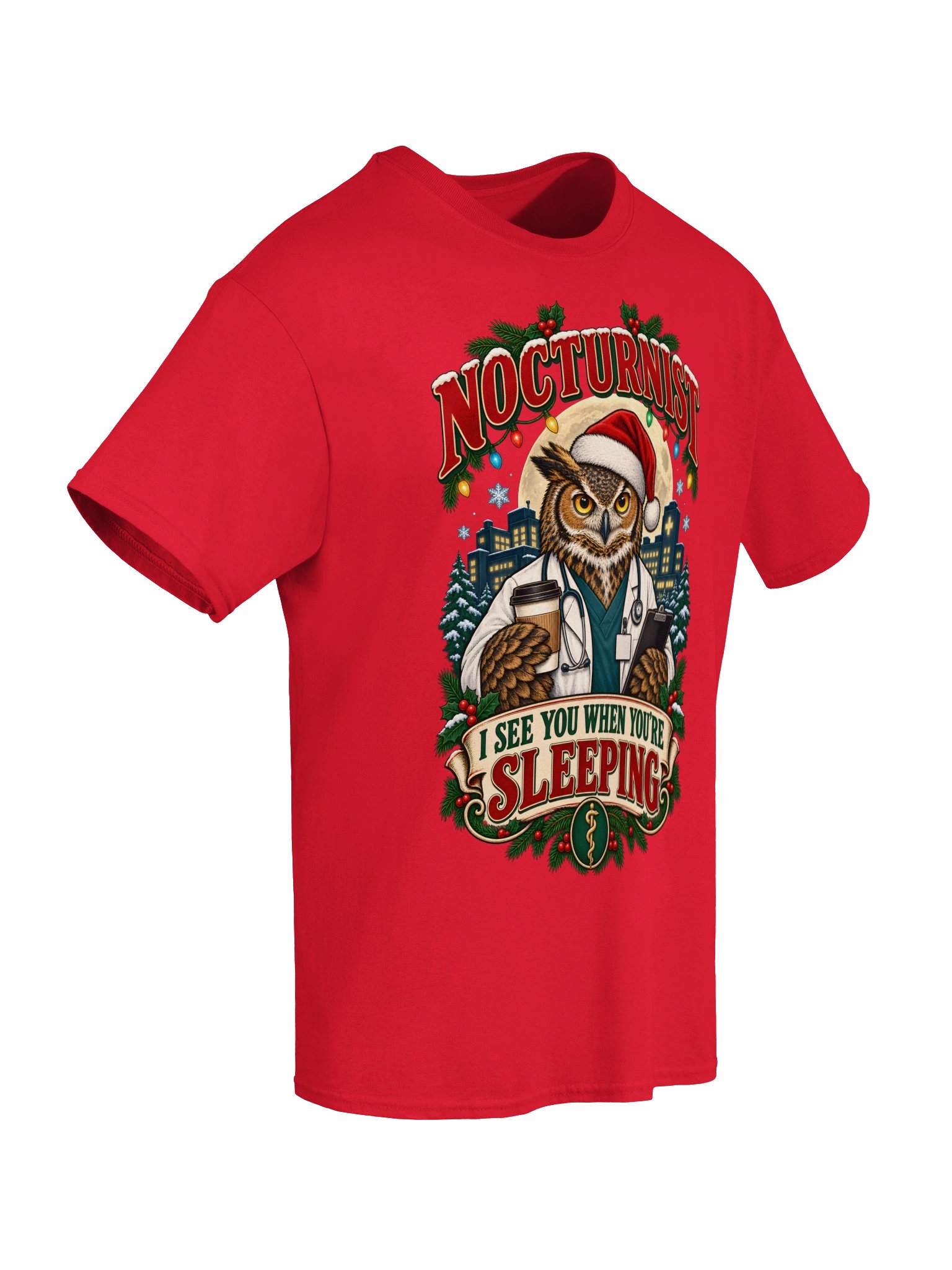 Nocturnist—I See You When You’re Sleeping | Christmas Physician Shirt product image (6)