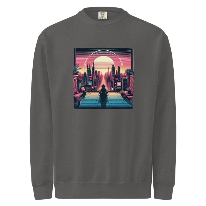Sunset Cityscape Comfort Sweatshirt |AI Design product image (1)