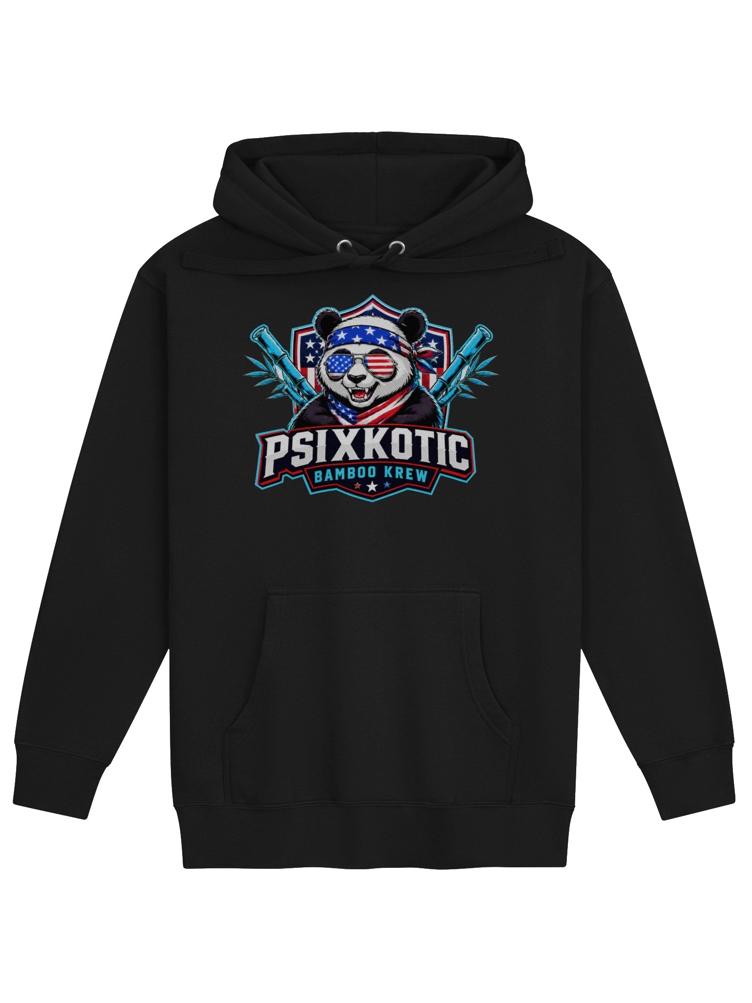 Psixkotic Bamboo Krew American Panda Hoodie product image (1)
