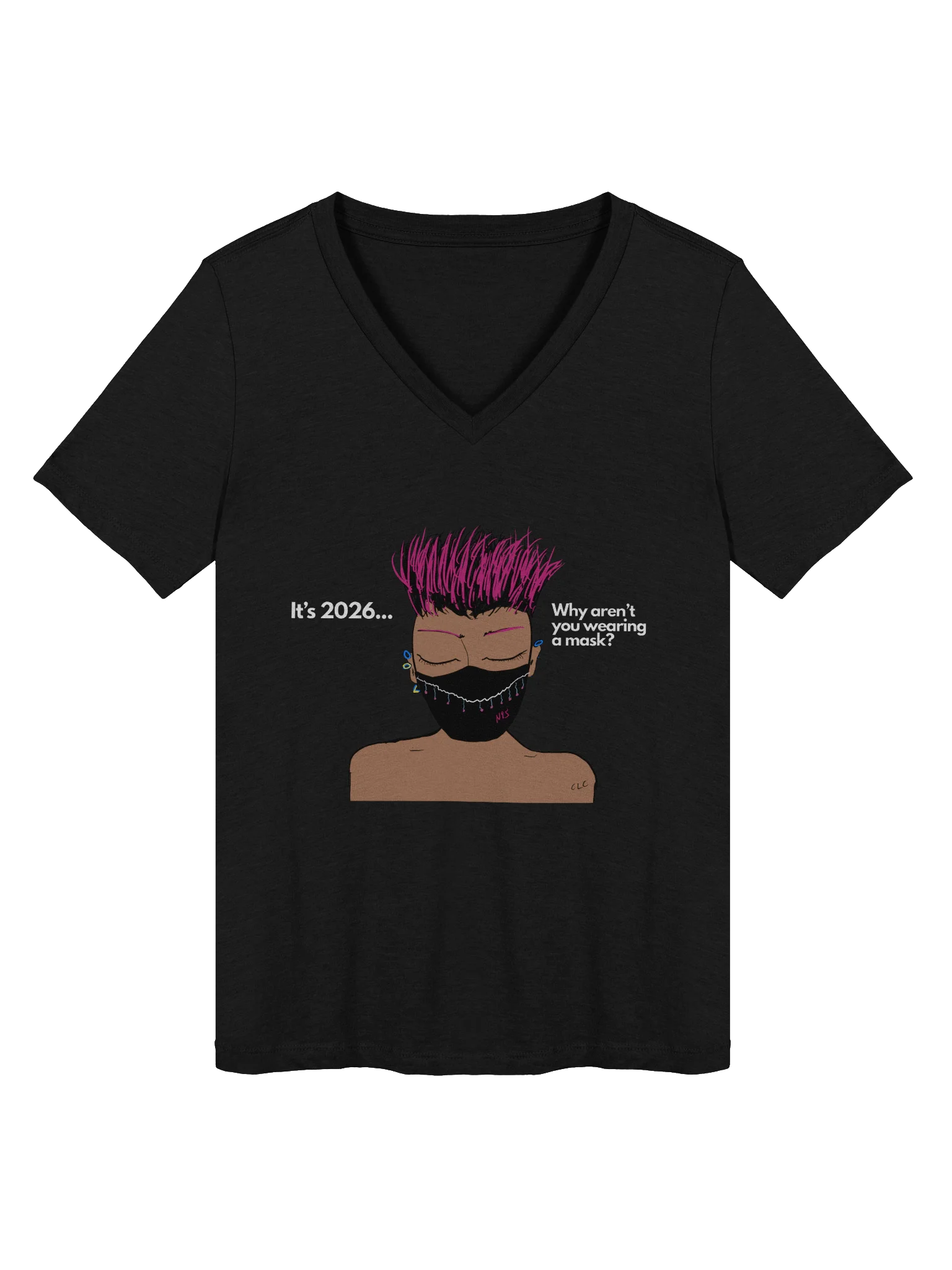 The Real Question v-neck tee product image (4)
