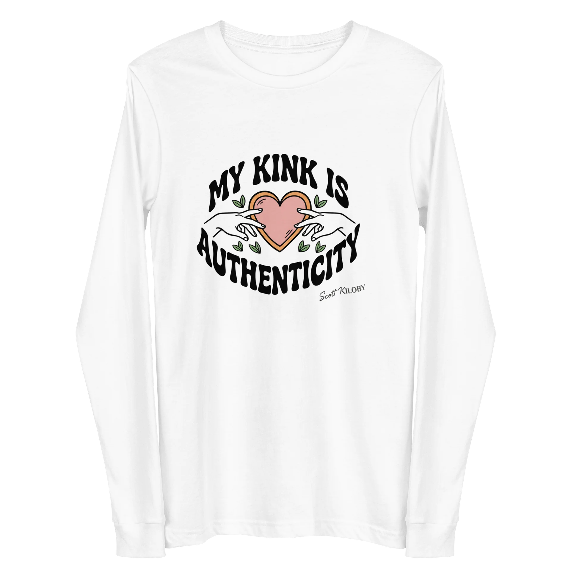 “My Kink Is Authenticity” White Supersoft Long Sleeve T-Shirt product image (2)