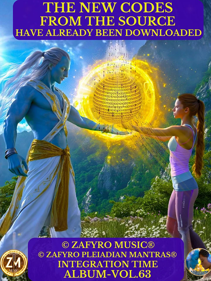 ÁLBUM - VOL. 63 (MUSIC) - THE NEW CODES FROM THE SOURCE HAVE ALREADY BEEN DOWNLOADED / INTEGRATION TIME - (© ZAFYRO PLEIADIAN MANTRAS®) MUSIC FOR MEDITATION product image (1)