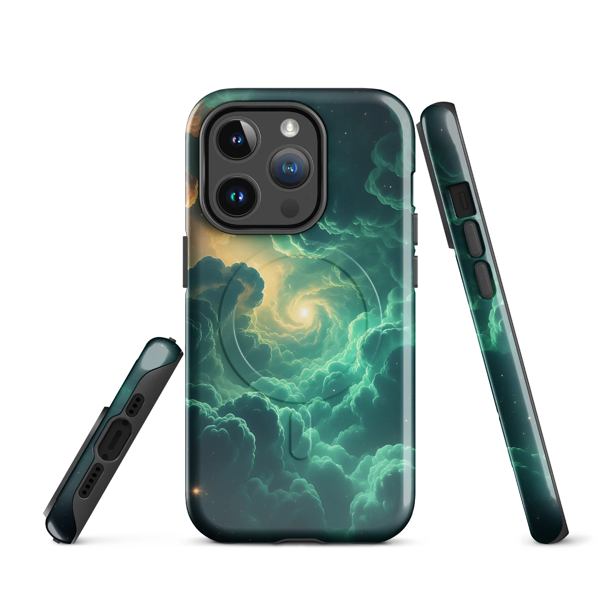 Emerald Green Nebula MagSafe Tough Case product image (3)