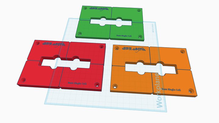Bass Guitar Single Coil Jazz Bass Style Pickup Routing Template (3D Print File) product image (2)
