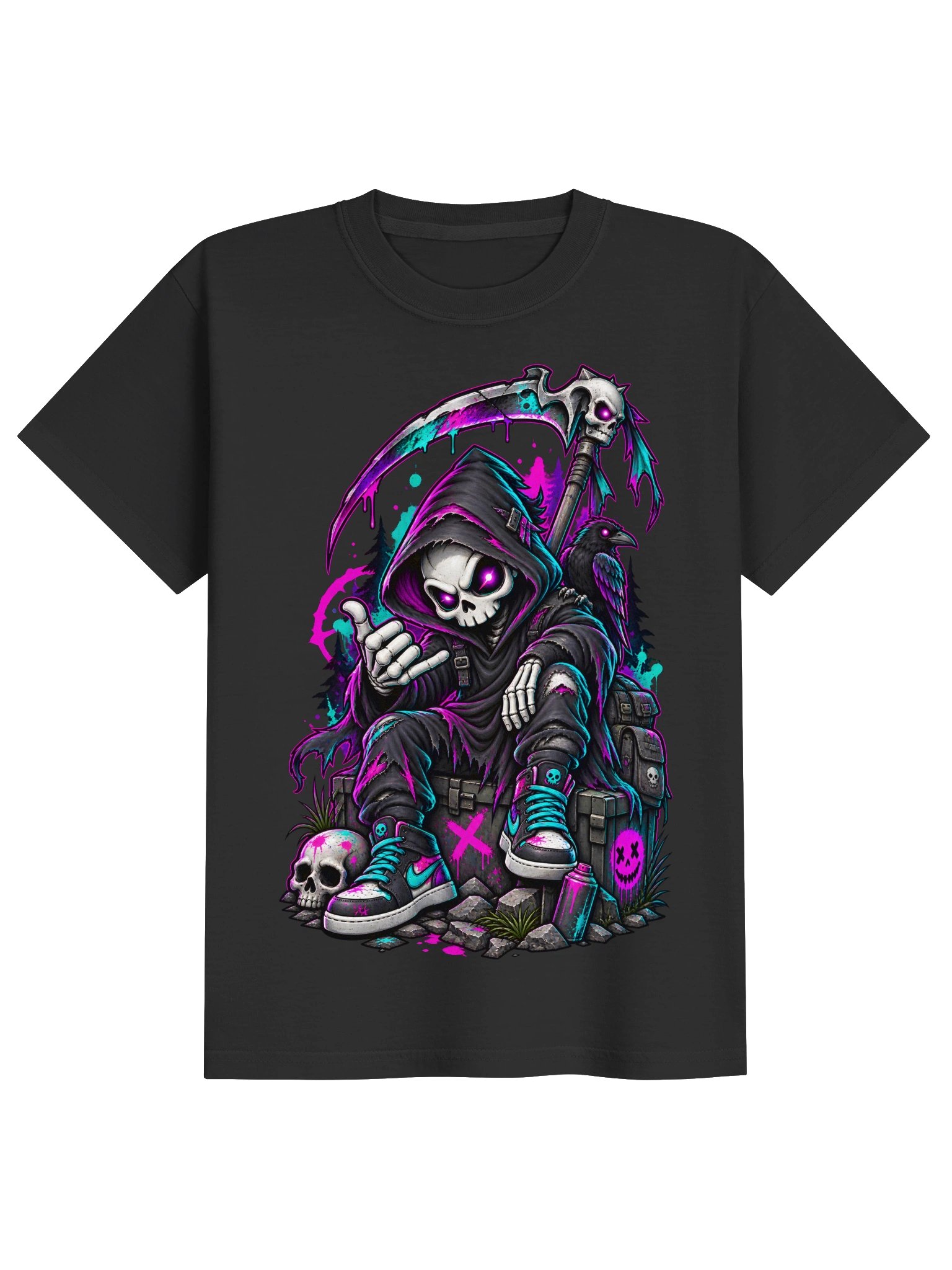 Neon Reaper Skeleton Youth Tee product image (1)