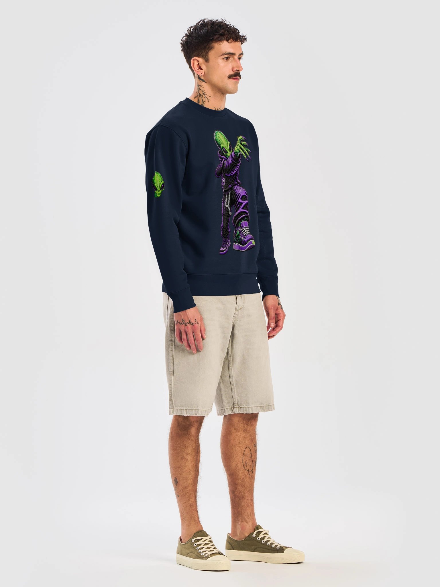 Neon Purple Bliss Crew Heavyweight product image (7)