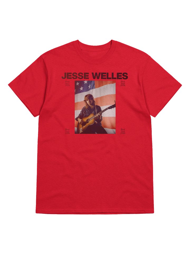 Jesse Welles Red Tour 2026 North America City Merch Tshirt product image (1)