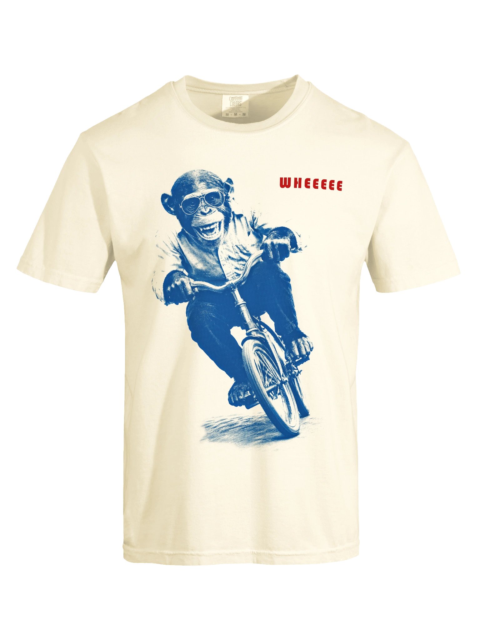 WHEEEEE Chimp Riding Bicycle | Heavyweight Graphic Tee product image (14)