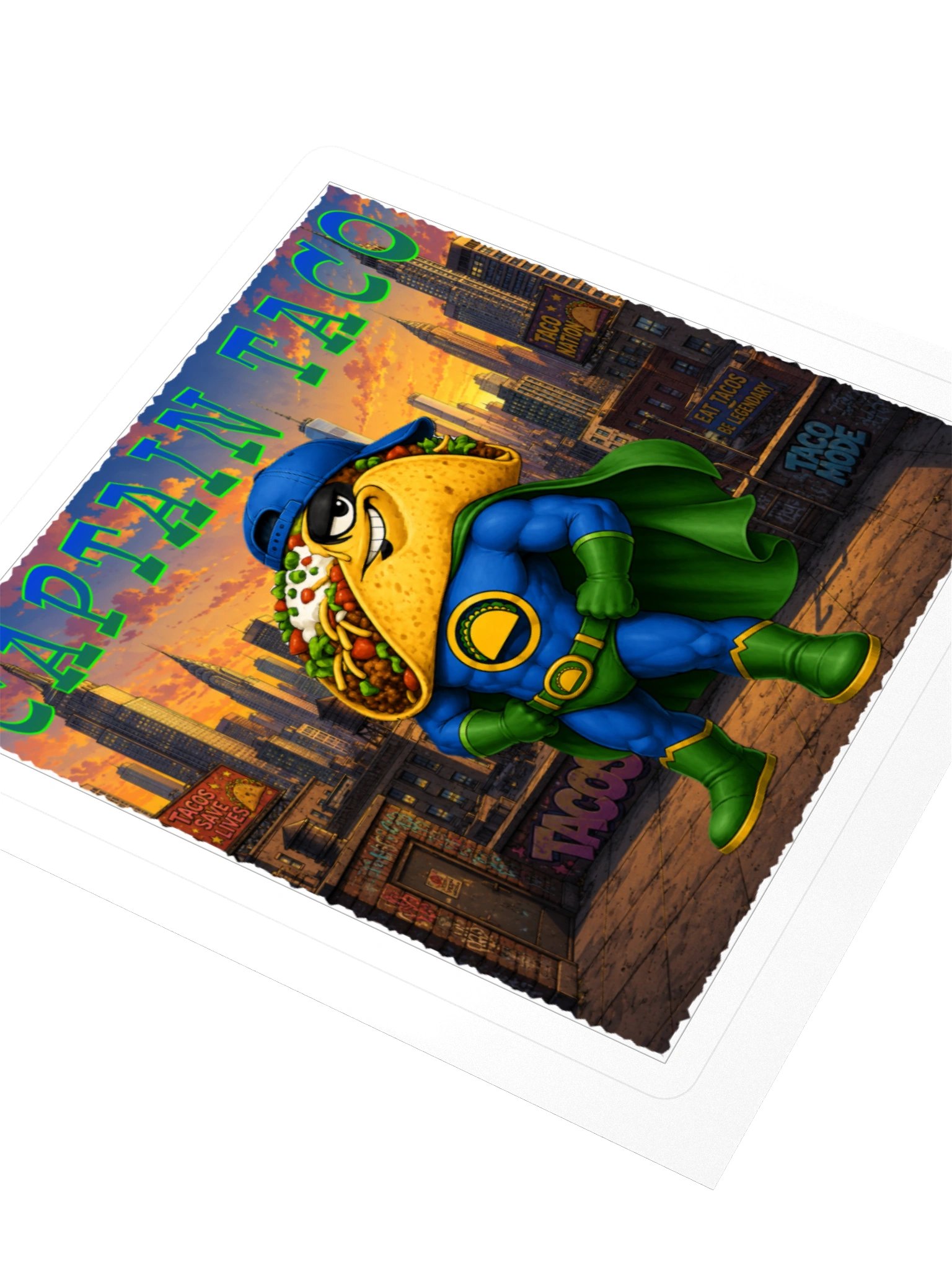 Captain Taco Superhero Sticker - The taco Family product image (7)