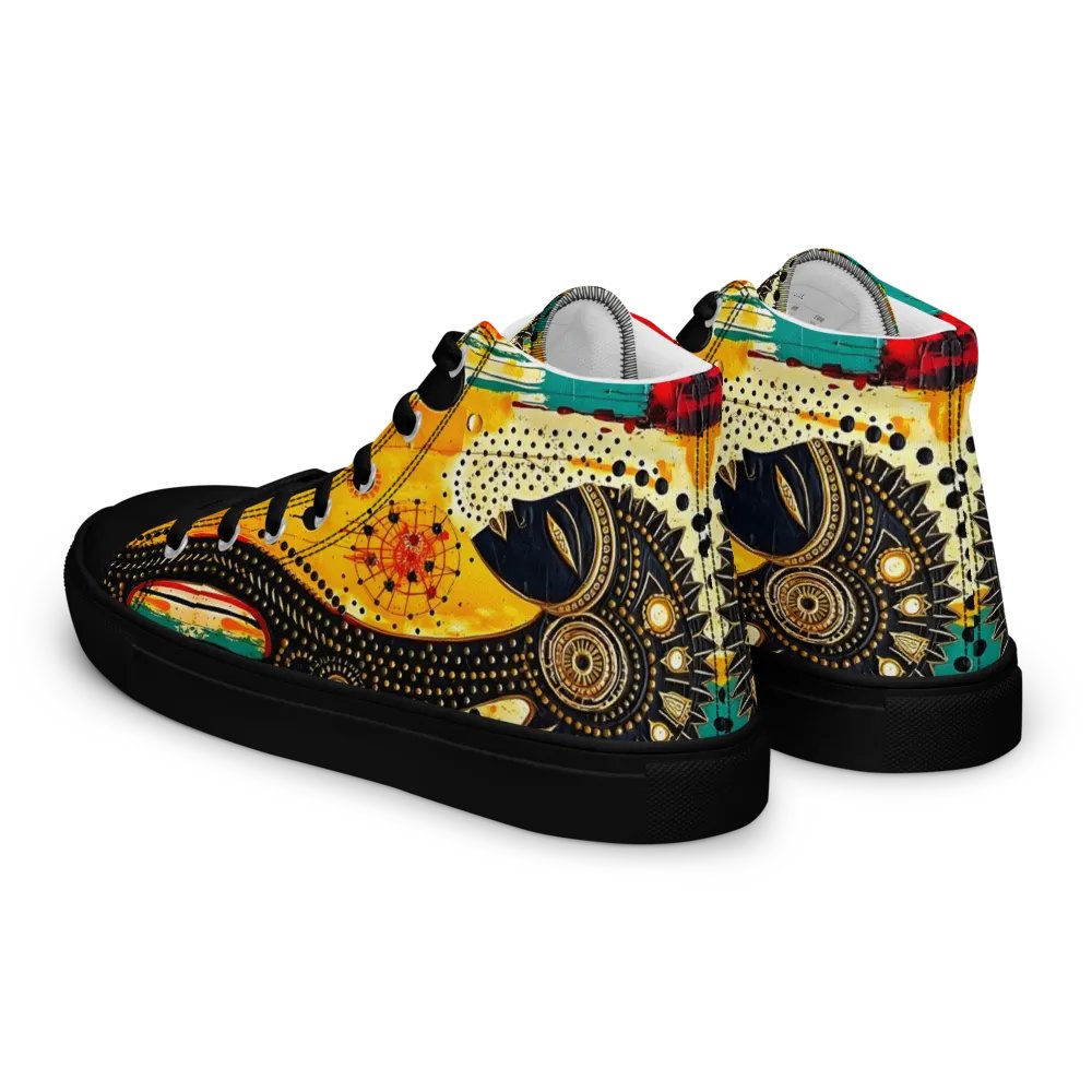 Men's Yogi Muse Abstract Art Painted High Tops product image (5)