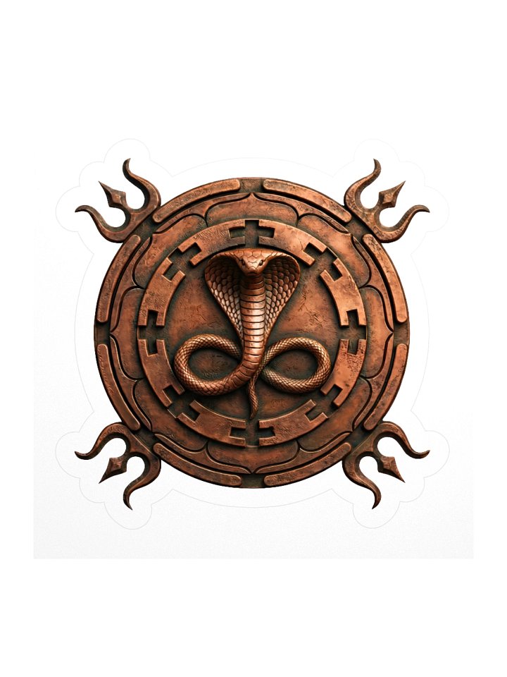 Sacred Naga & Trishul Yantra Sticker product image (1)