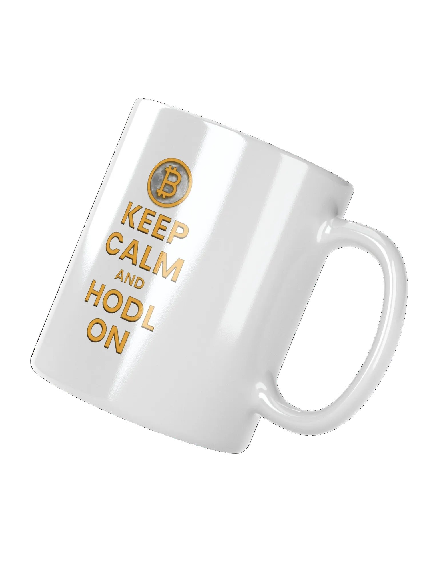 KEEP CALM AND HODL ON WHITE MUG product image (3)