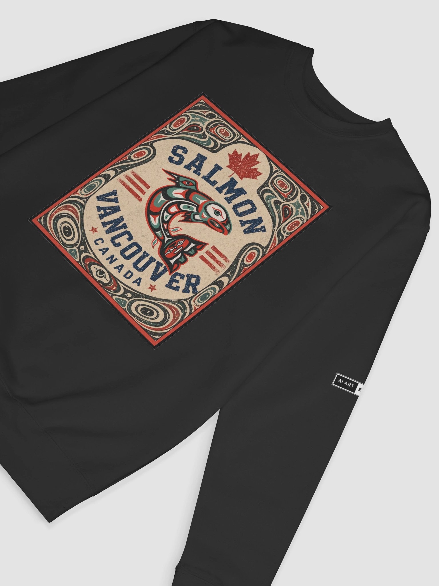 "HAIDA SALMON VANCOUVER" premium cotton sweatshirt product image (3)