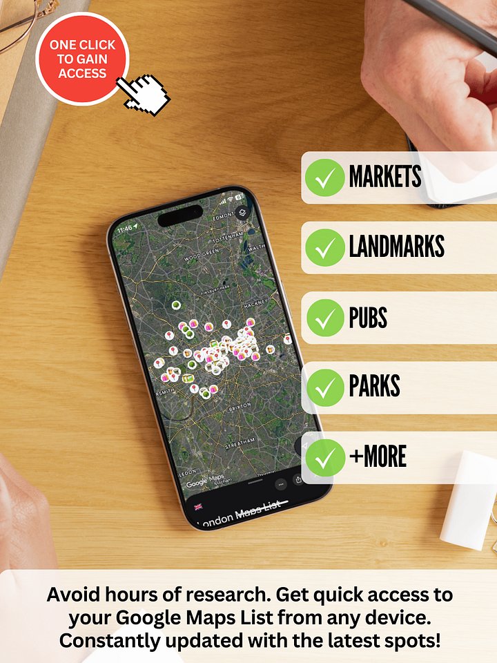 London: 100+ Best Locations (Instant Google Maps Digital List) product image (2)
