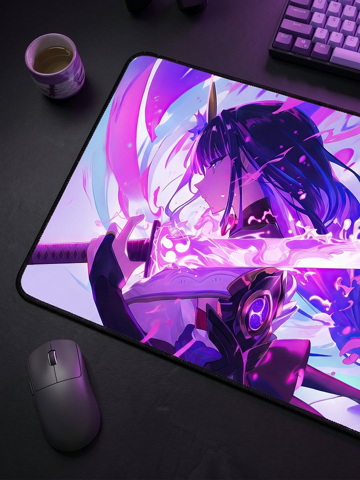 Raiden Shogun Deskmat | Genshin Impact XL Gaming Desk Pad product image (1)