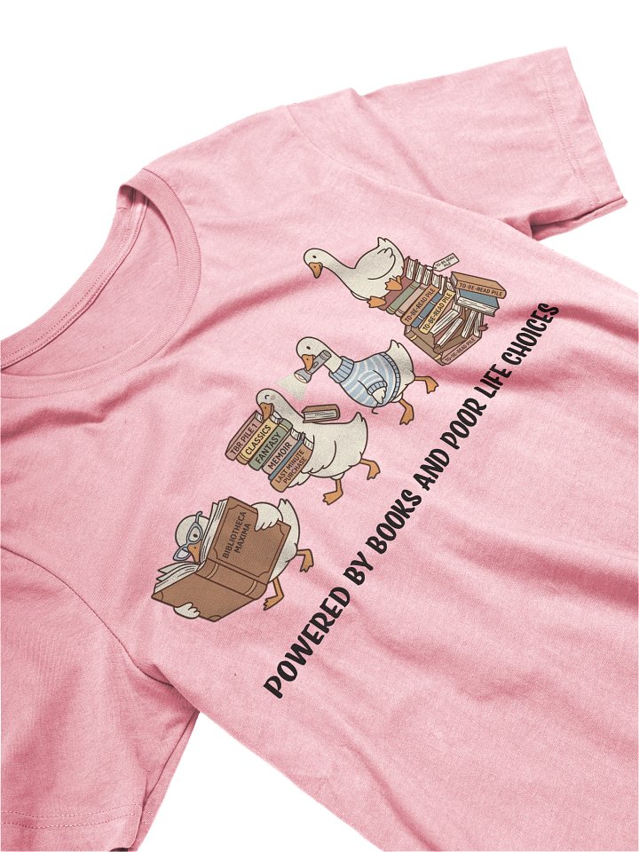 Powered By Books and Poor Life Choices Tee product image (2)