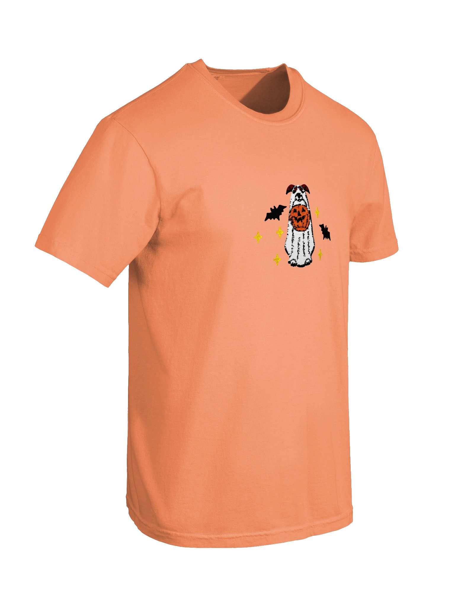 Halloween Greyhound(Brindle & White) Embroidered T-Shirt product image (30)