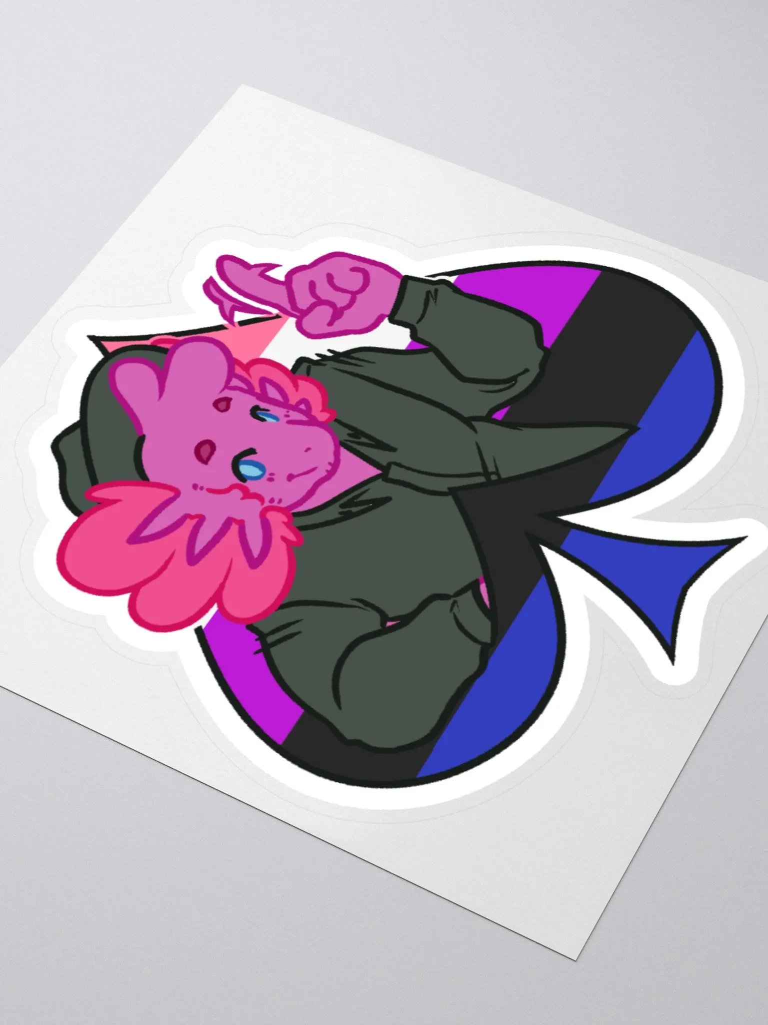 Genderfluid in Spades | Kiss-Cut Sticker product image (3)