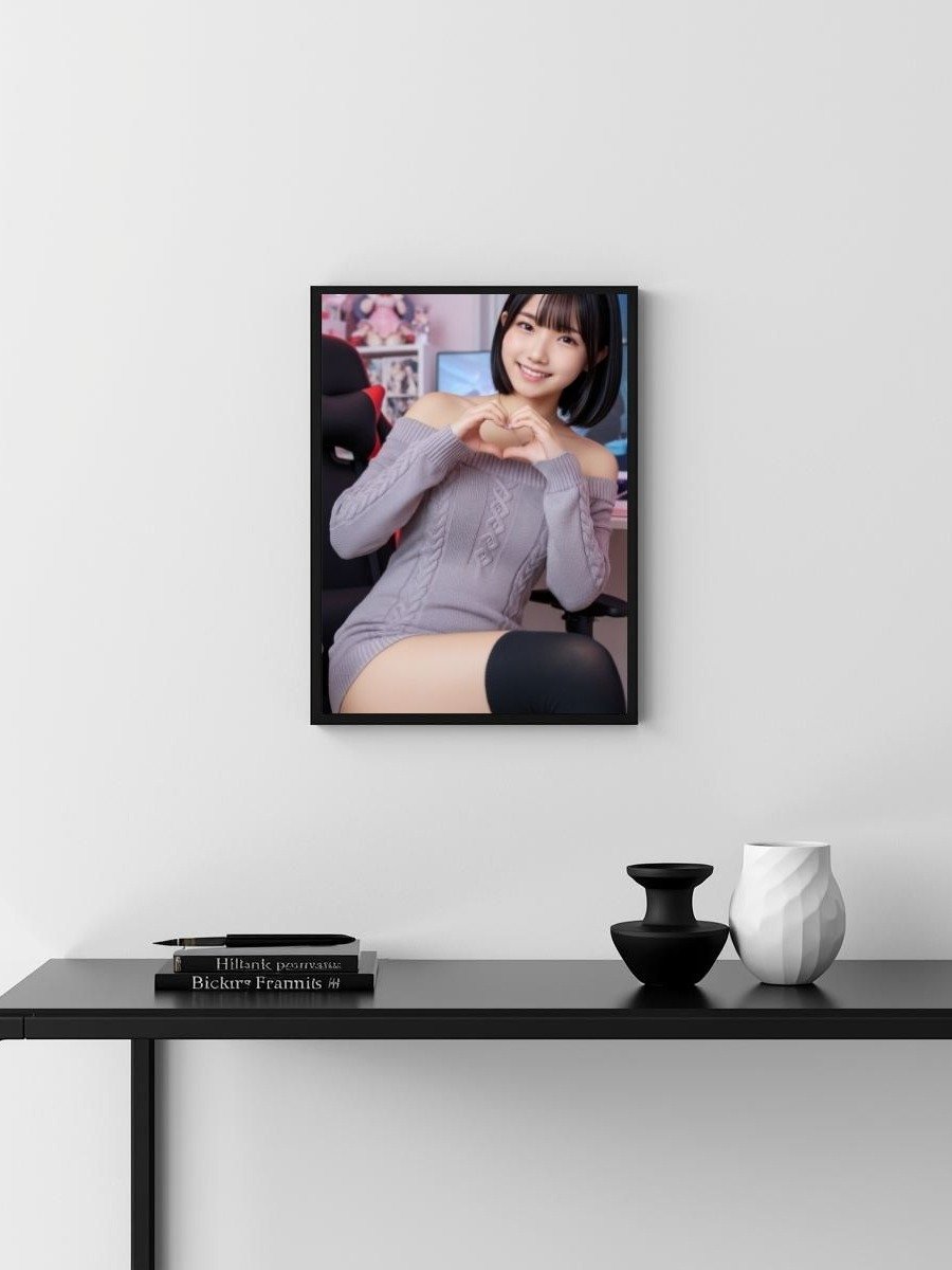 Cute Japanese Gamer Girl 8x10 Metal Print – Anime Aesthetic Wall Decor product image (3)