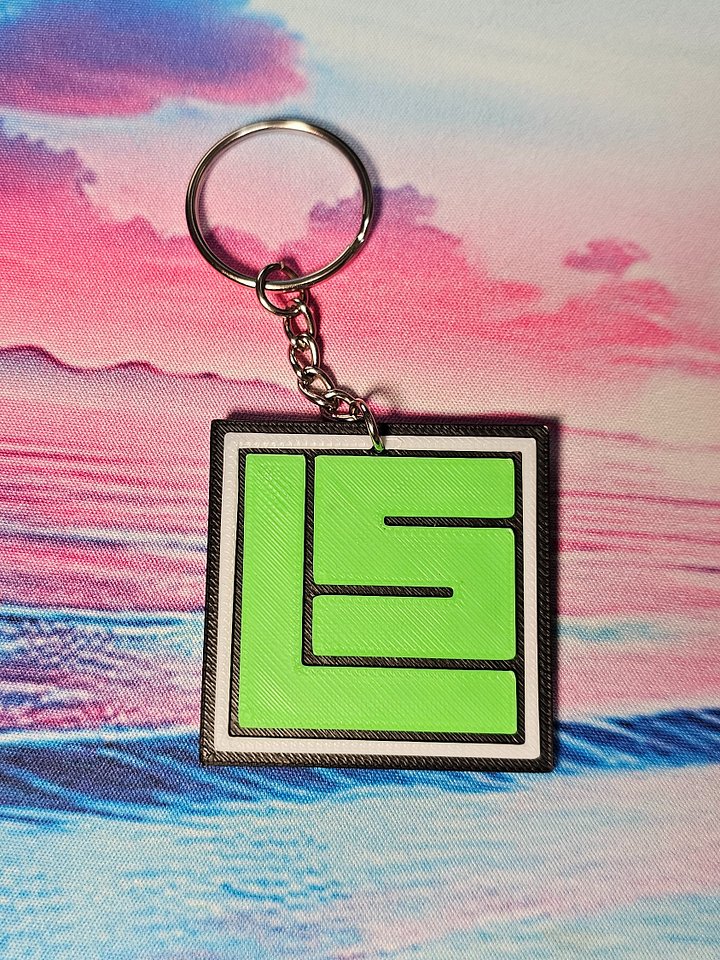 LS Square 3D Printed Key Chain product image (2)