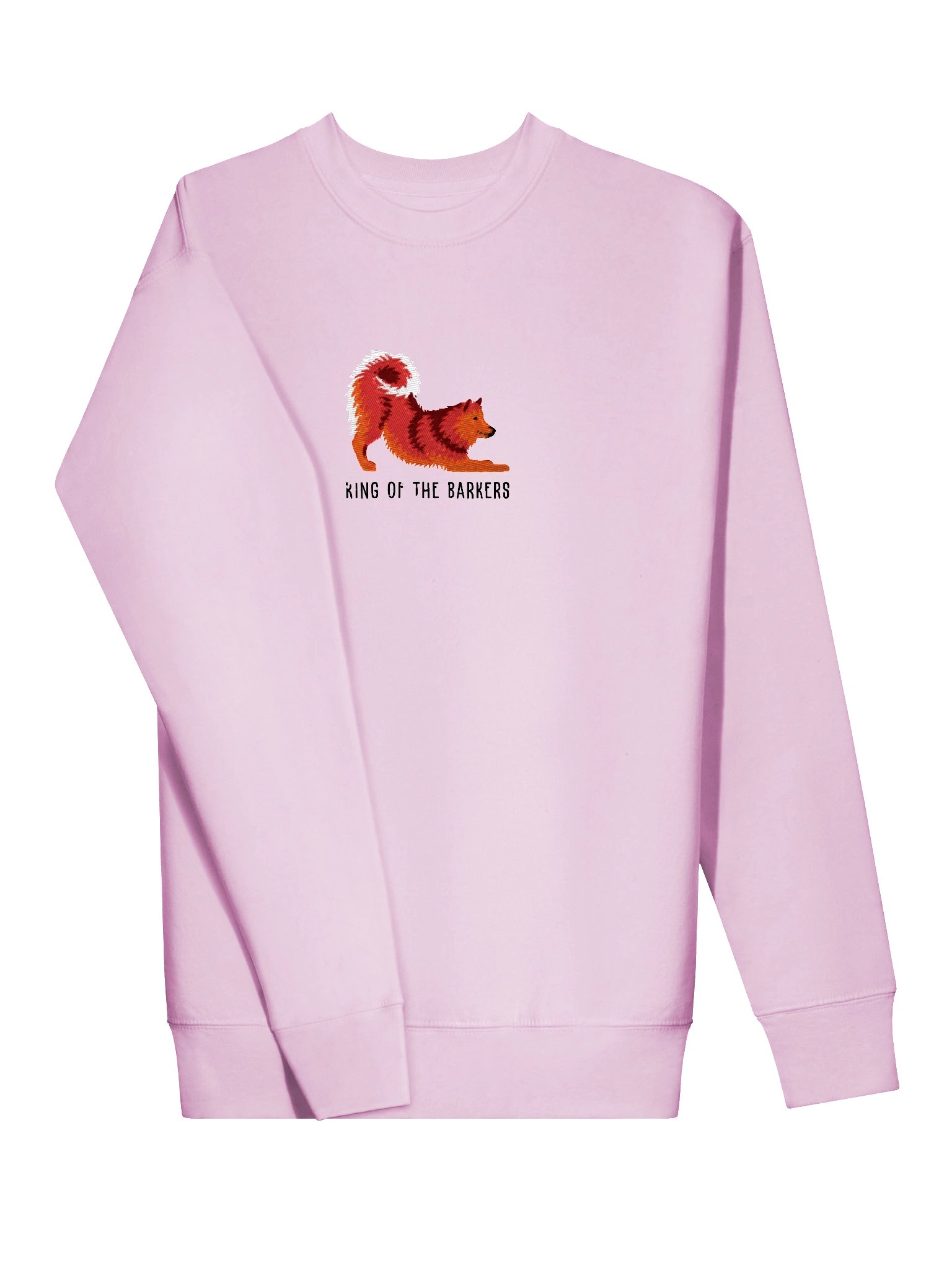 King of the Barkers Sweatshirt (Embroidered) of a Finnish Spitz(Red) product image (59)