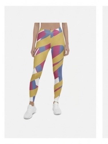 Retro Vibe Leggings – Geometrisches Linien-Design product image (1)