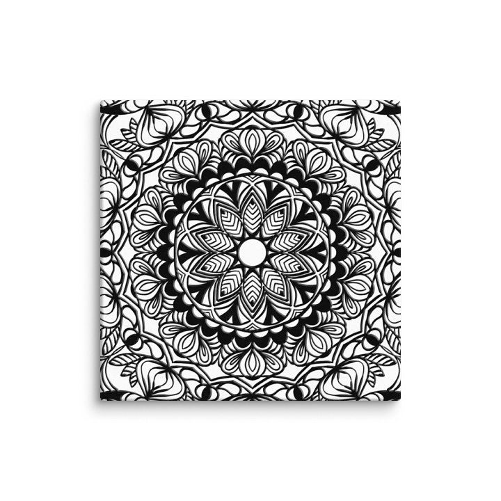 Symmetry in Ink: Intricate Mandala Canvas product image (36)