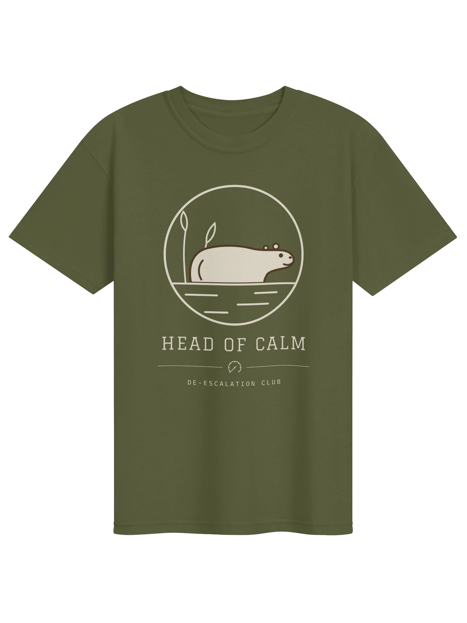 Capybara Head of Calm Comfort Colors Tee, De-escalation Club, Calm Animal Shirt product image (1)