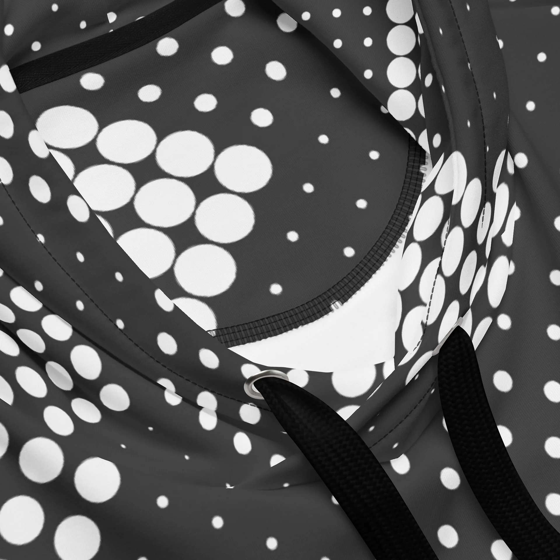 Geometric Dot Pattern All-Over Print Hoodie product image (4)