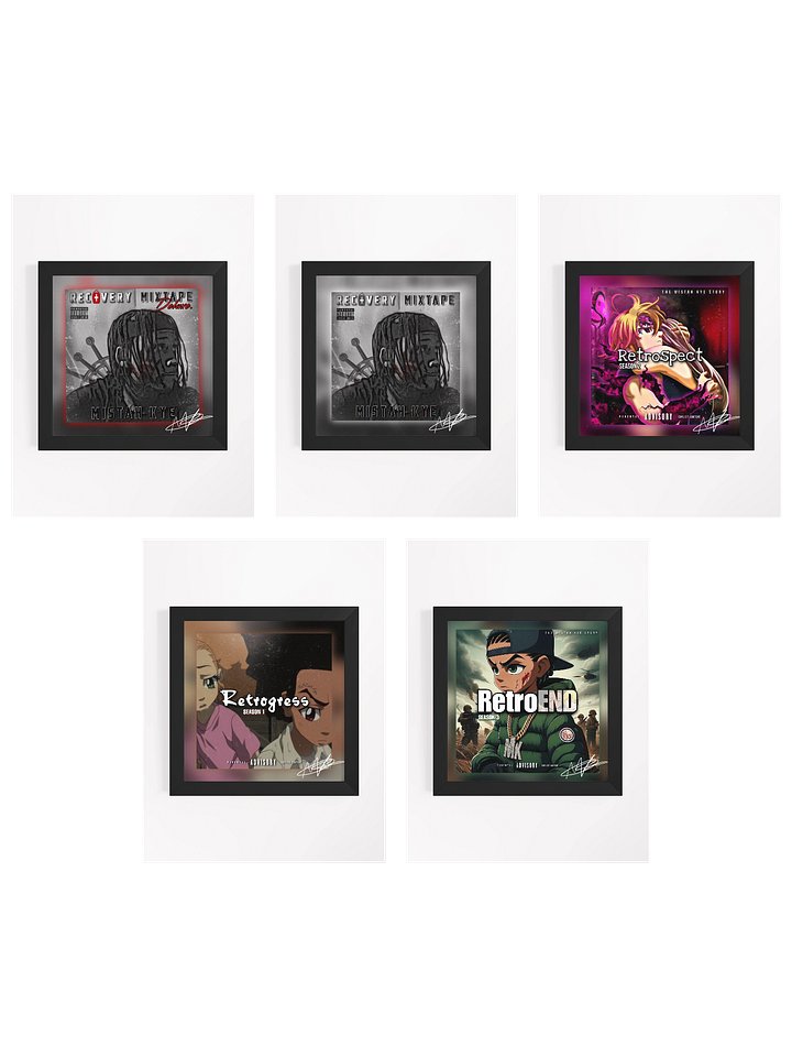 *Signed* All Mixtapes - Framed Artwork BUNDLE product image (1)